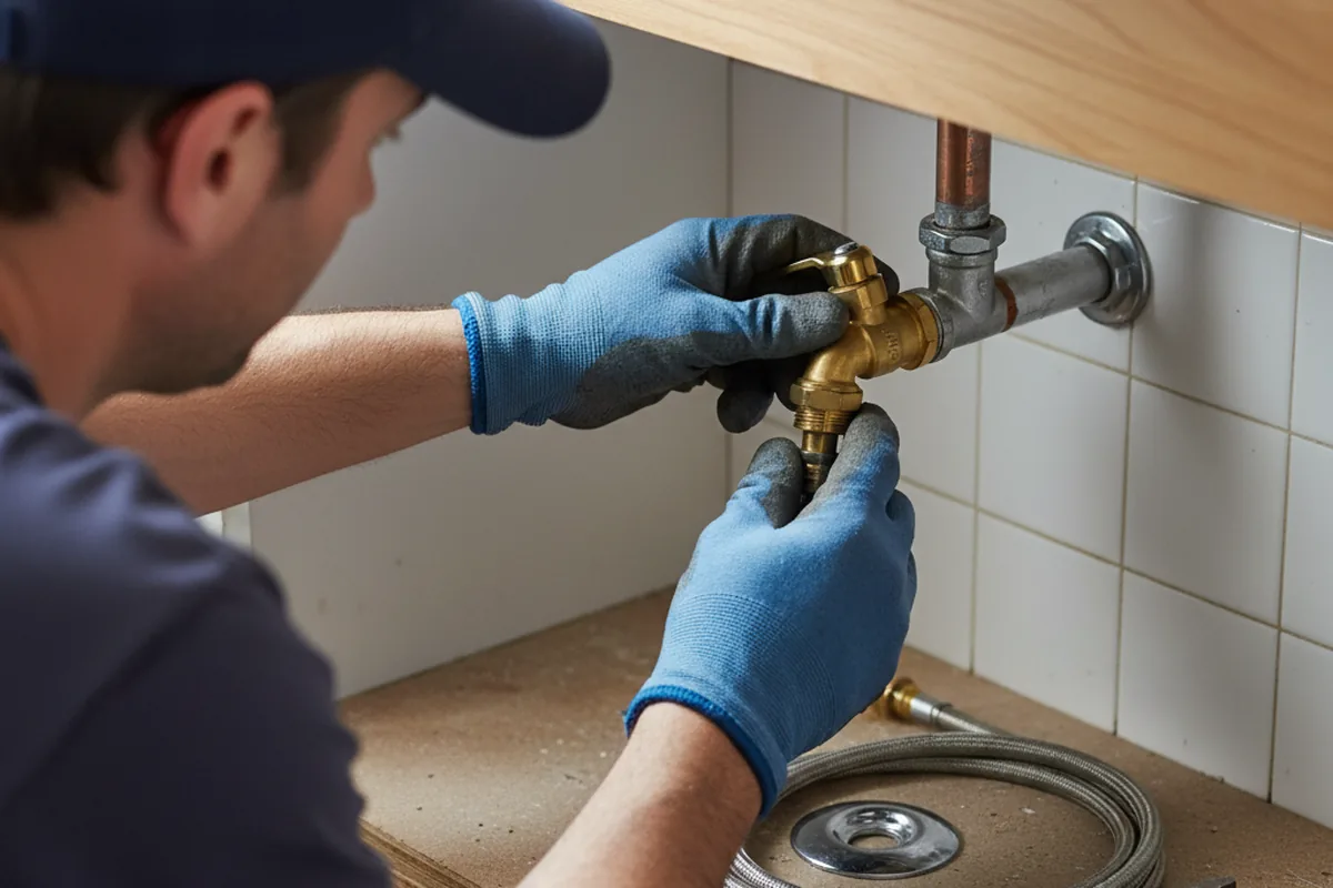 Shutoff valve and fitting work during Emergency Plumbing in Grenloch